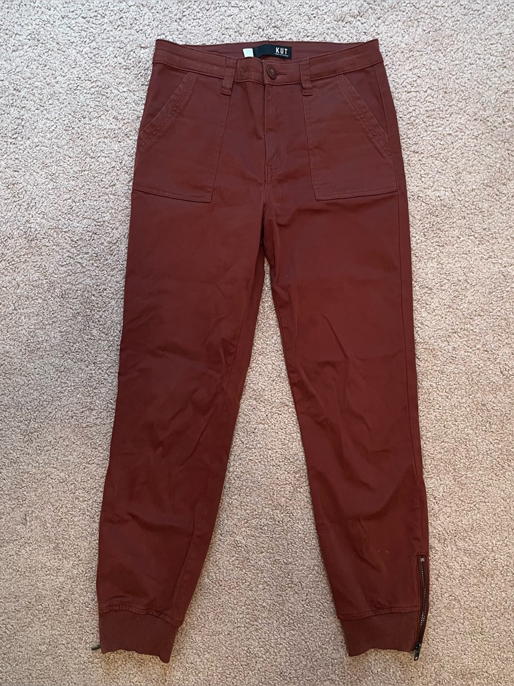 Kut From the Kloth Brown Chris High Rise Jogger Womens Size 2 Casual Basics